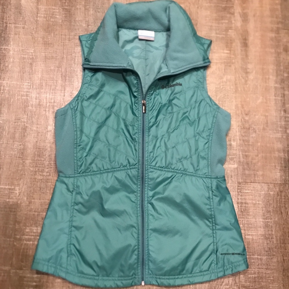 Columbia Women's Omni Shield Lightly Quilted Teal Vest Size XS